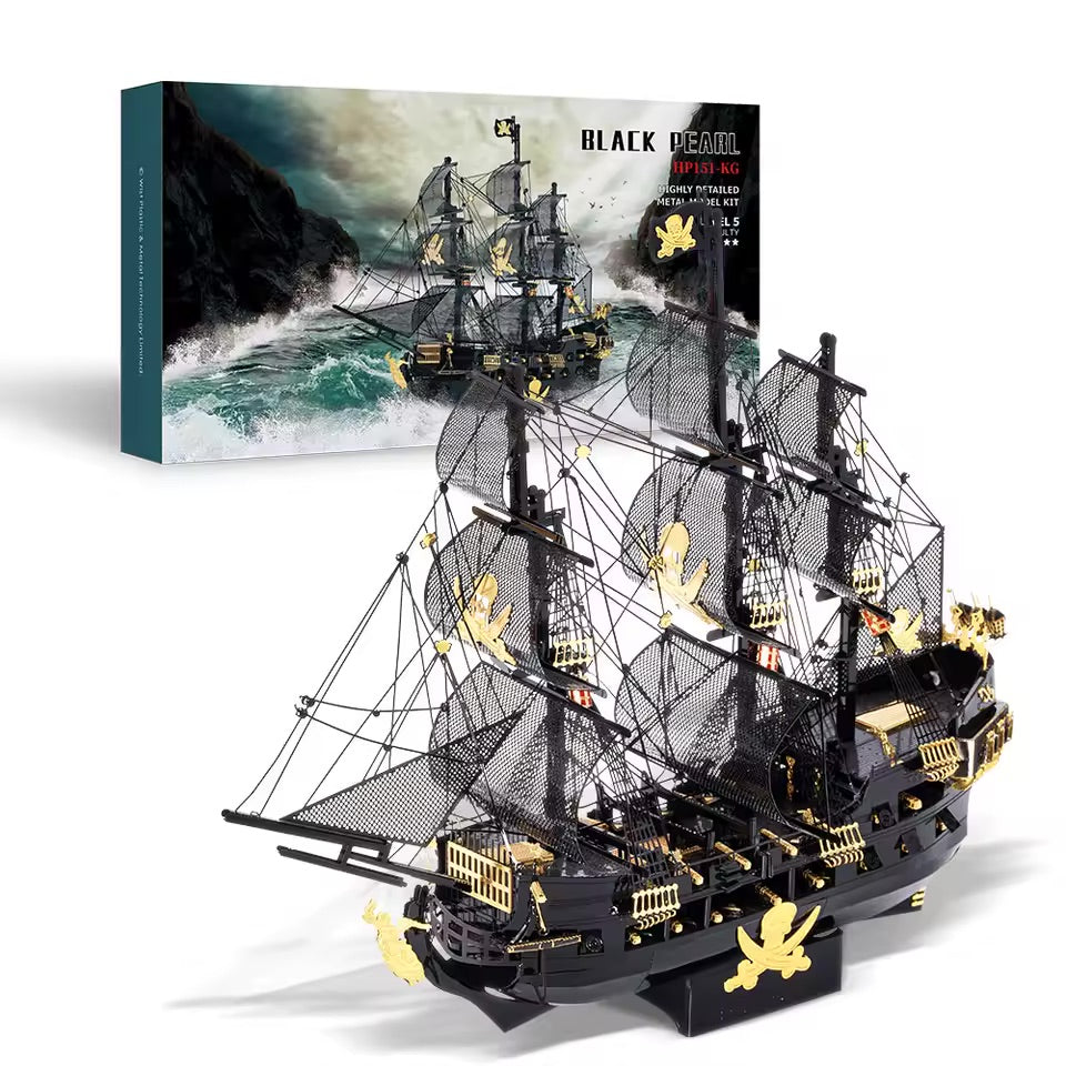 Piececool 3D Black Pearl Metal Ship