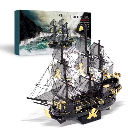 Piececool 3D Black Pearl Metal Ship