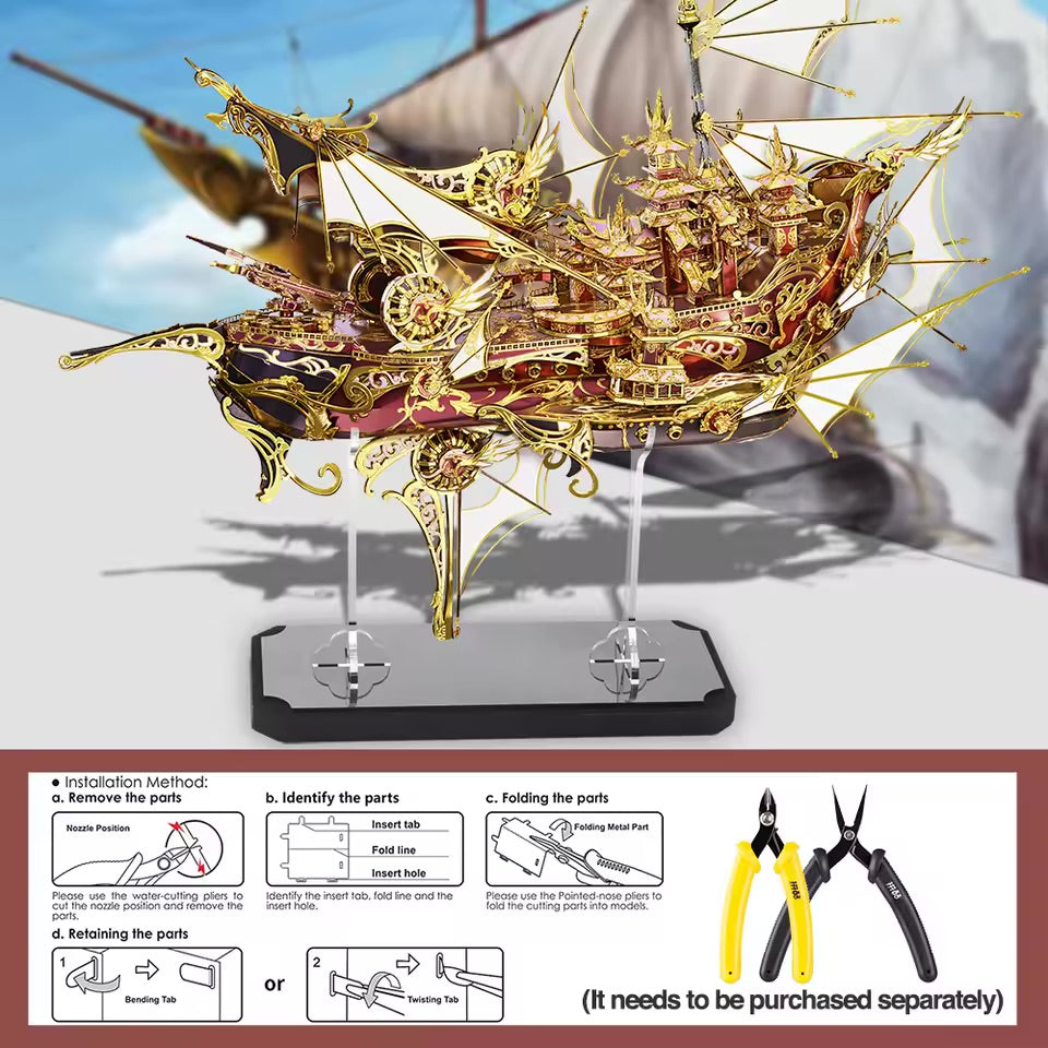 Piececool 3D Nine Heavens Boat Metal Puzzle
